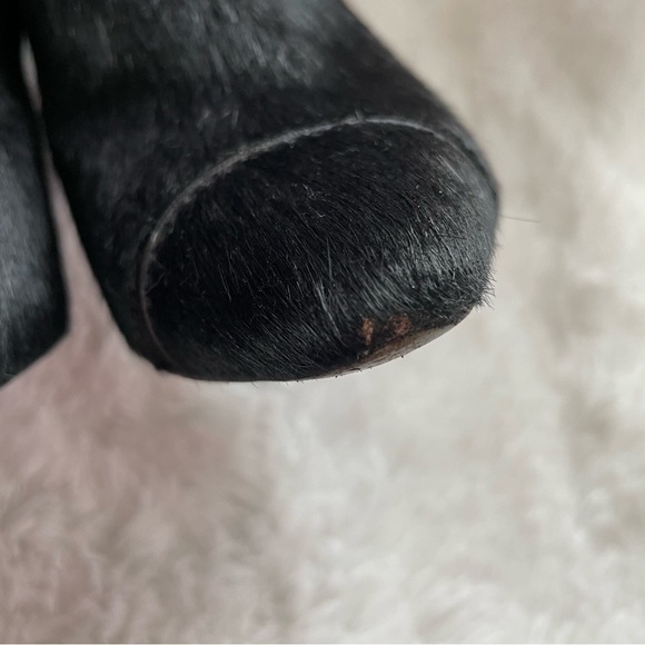 Tory Burch | Stiletto Black Bovine Hair Booties, Leather Lining, size 8 1/2 - Picture 12 of 13